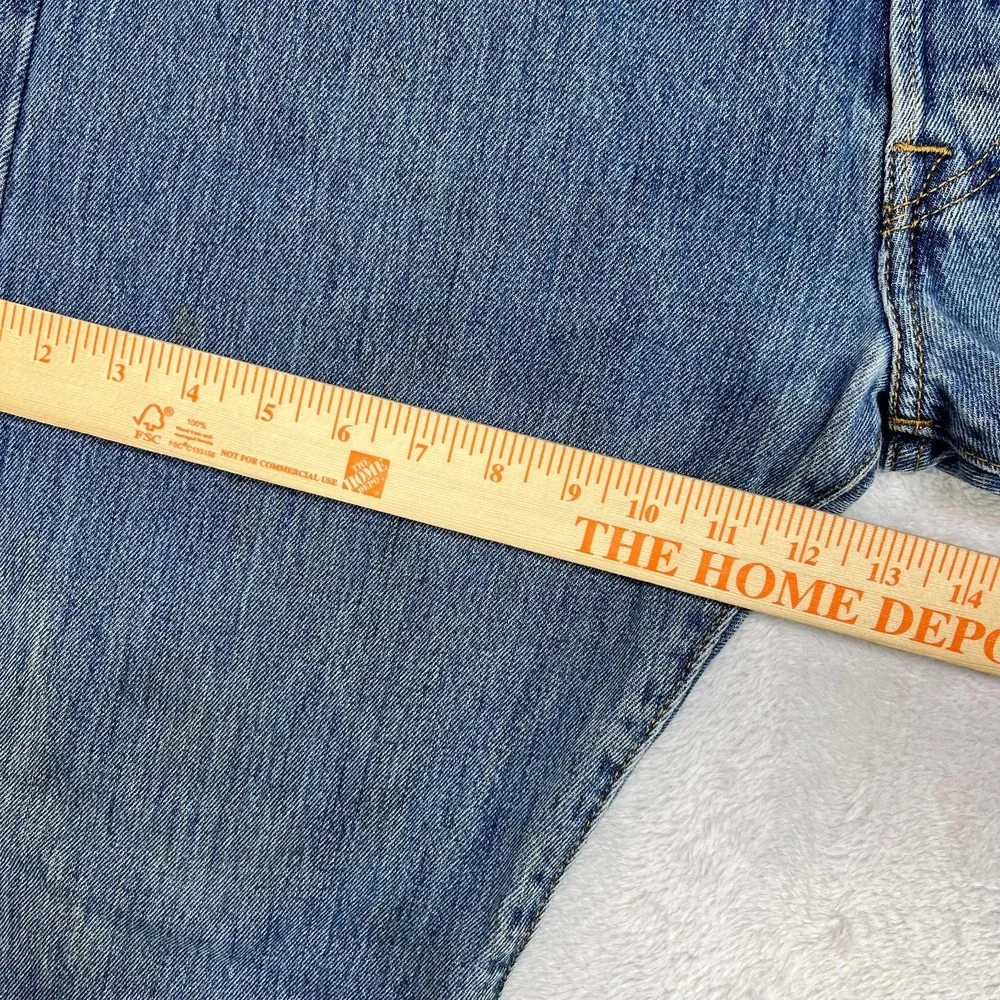 Levi's 501 Jeans Men's Blue Denim Mid Rise Classic‎ Straight Button Fly - 37X29